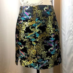Shein Satin Iridescent Dragon Mini Skirt